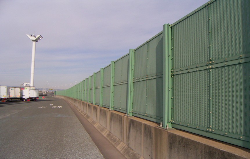 阪神高速道路5号湾岸線-中島PA-遮音壁-施工前